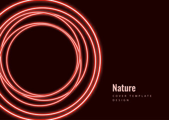 Vector abstract background with overlapping circles. chaotic movement. Round banner with empty space for text. Science and communication concept. Vector