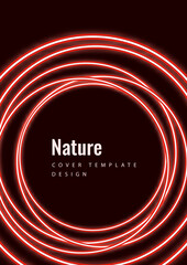 Vector abstract background with overlapping circles. chaotic movement. Round banner with empty space for text. Science and communication concept. Vector