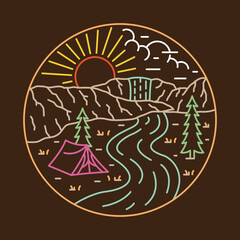Camping graphic illustration vector art t-shirt design
