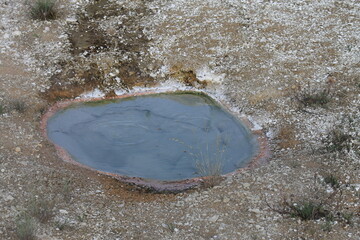 hot spring on a shore