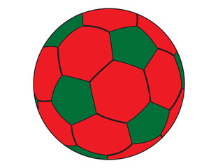 Fototapeta premium red soccer ball