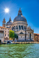 Fototapeta na wymiar Basilica Santa Maria della Salute, Venice, Italy, HDR