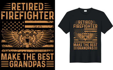 Firefighter creative t-shirt design vector.retired firefighter. graphic tshirt design. Firefighters apparel. print template for t shirt. Firefighter saying t-shirt style poster, banner, gift