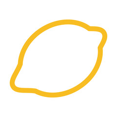 Lemon outline icon. Editable stroke. Vector graphics