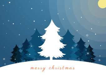 The design concept of decorations, cards, backgrounds, banners, and posters in celebration holiday in the snow on Christmas day in the season of winter we are happy merry Christmas and happy new year