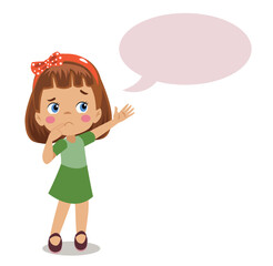 cute boy with thoughtful facial expression