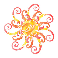 Galaxy yellow andGalaxy red sun ray's decorative clockwise swirls' golden ratio hands draw mural art red sun ray's decorative clockwise swirls' golden ratio hands draw mural art © SRI NANDHA ARTS