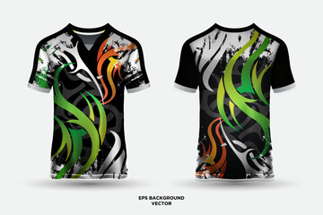 Abstract sports jersey design template mockup vector