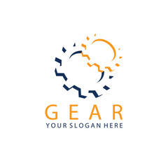 gear sign icon isolated on white background