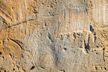 Texture of ancient sandstone stone top view