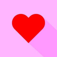 heart vector logo template in trendy flat design