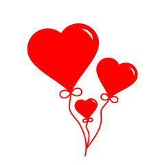 Fototapeta na wymiar heart balloon vector logo template