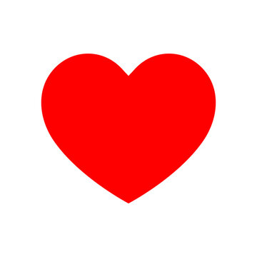 heart vector logo template in trendy flat design
