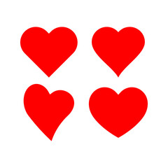 heart vector logo template in trendy flat design