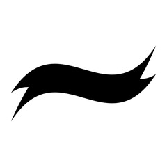 ribbon illustration in trendy flat design