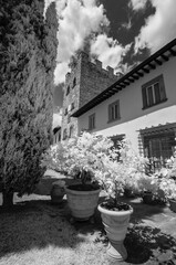 Black & White Infra Red image at Verrazano, Tuscany, Italy.