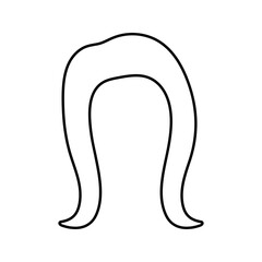 Avatar, girl, lady icon. Black editable vector graphics.