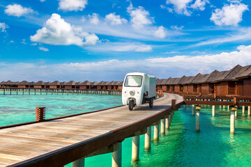 Golf cart at Maldives island