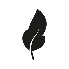 Bird Feather Glyph Pictogram. Ink Pen for Calligraphy Write Silhouette Icon. Fluffy Smooth Quill Black Symbol. Lightweight Natural Quill. Light Weight Feather. Isolated Vector Illustration