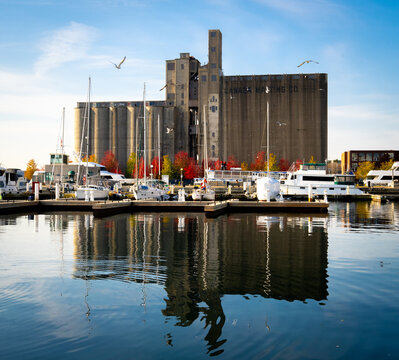 Canada malting silos on Toronto waterfront
