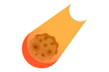 Meteorito calliendo a la tierra. 