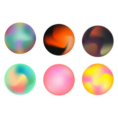 Modern colorful circles sphere holographic gradient