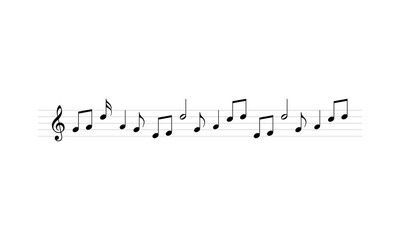 Partitura de música en fondo blanco. 