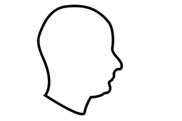 Icono negro de cabeza. 