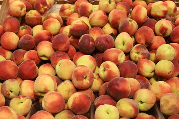 Vegetables and fruits are sold at a bazaar in Israel.