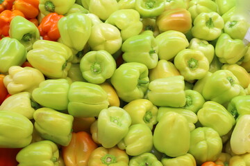 Vegetables and fruits are sold at a bazaar in Israel.