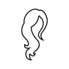 Beauty Hair Care Icon. Editable black vector design.