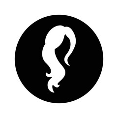 Beauty Hair Care Icon. Editable black vector design.