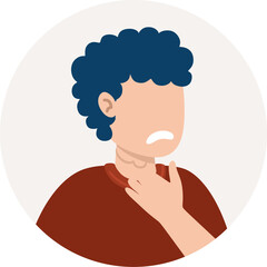 A symptom of the disease is a sore throat a shrunken voice