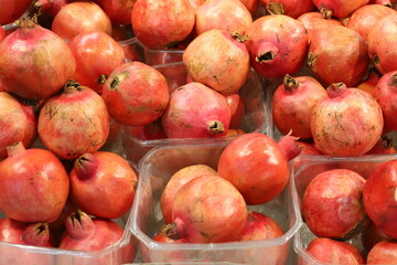 Vegetables and fruits are sold at a bazaar in Israel.
