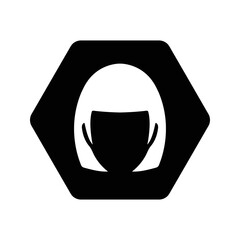 Beauty, female, hair icon. Editable vector illustration.