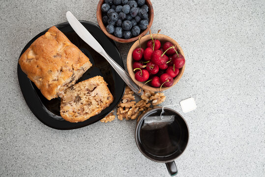 Budin de frutos rojos saludable