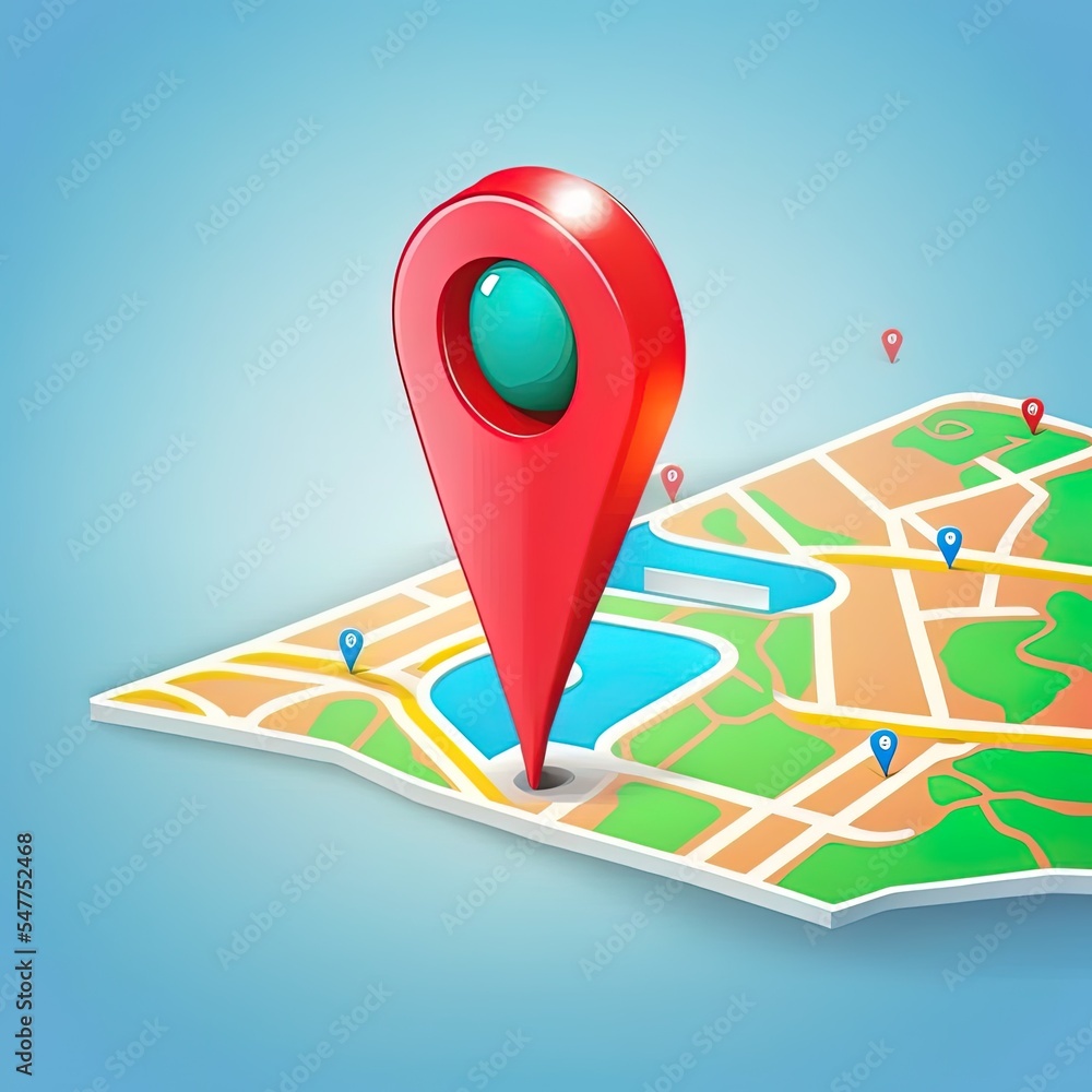 Poster 3d realistic location map pin gps pointer markers 2d illustrated illustration for destination.