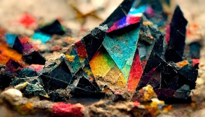 Abstract background of colorful stones