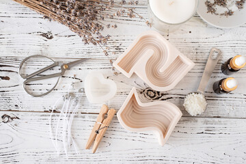 hand made candles from soy wax with lavender