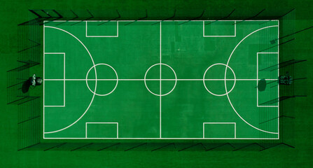 Top view of the soccer field, football field