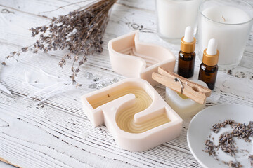 hand made candles from soy wax with lavender