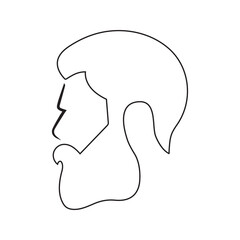 Human hair icon. Simple vector with white background
