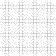 Puzzles grid template. Jigsaw puzzle pieces, thinking game and  jigsaws detail frame design. Business assemble metaphor or puzzles game challenge vector.