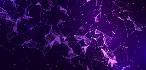 Vector futuristic technology background. Digital network concept. Big data analysis