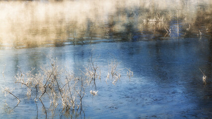 Fototapeta premium Wnterlandschaft am Fluß
