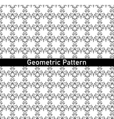 Abstract simple geometric vector seamless pattern with black line texture on white background. Light modern simple wallpaper, bright tile backdrop, monochrome graphic element