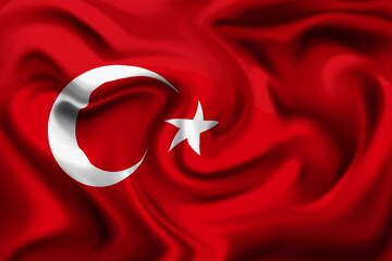 3d illustration of turkey flag
