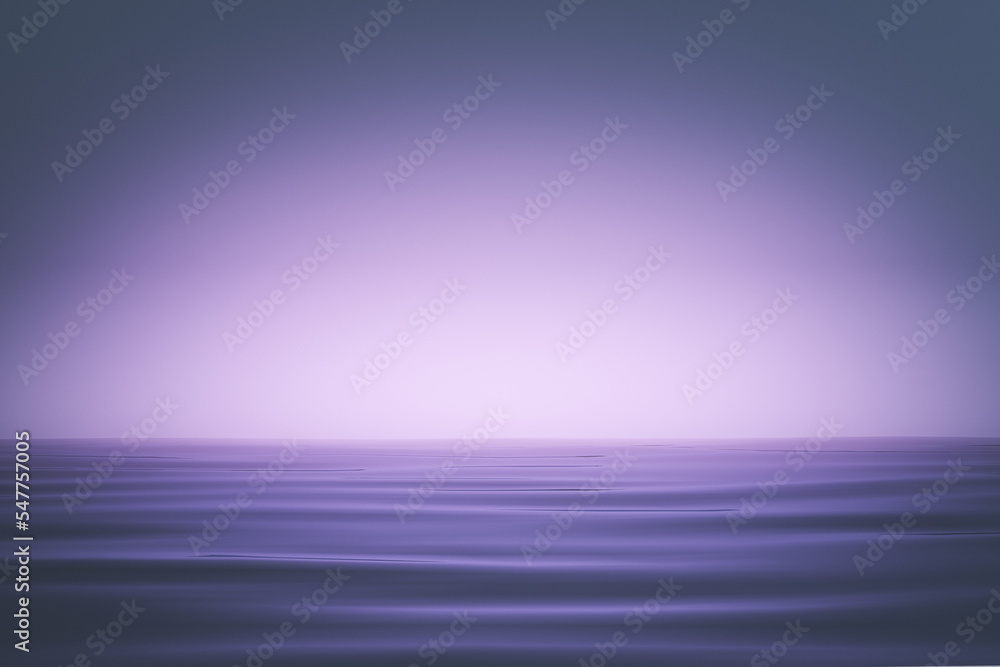 Poster Abstract image of purple water background with mock up place. 3D Rendering.