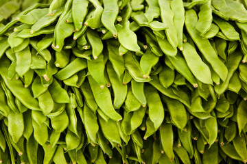 Green beans on the market