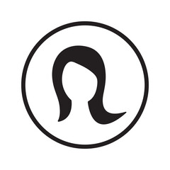 Woman With Long Hair Icon